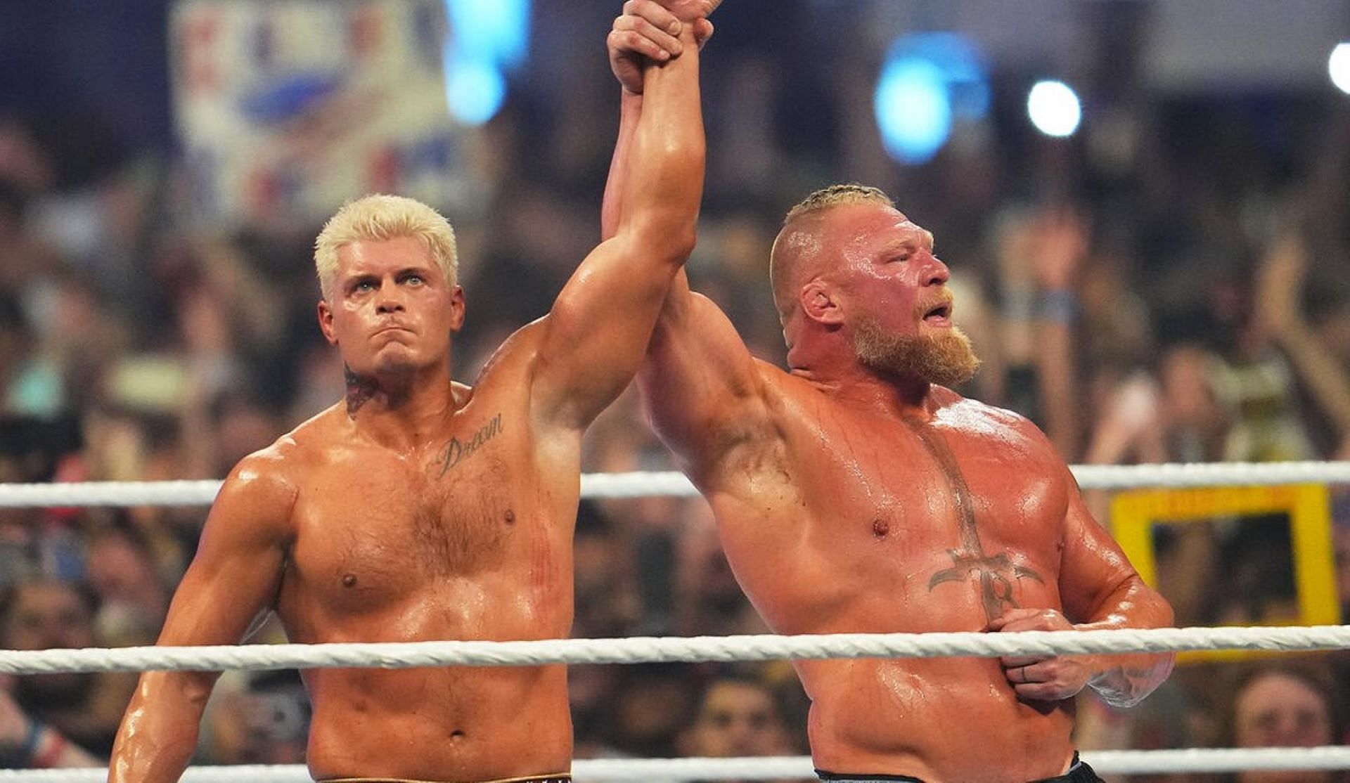 Brock Lesnar gave Cody Rhodes his endorsement after losing to him two years ago. (Image Credit: WWE.com).